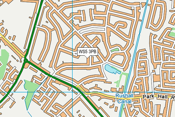 WS5 3PB map - OS VectorMap District (Ordnance Survey)