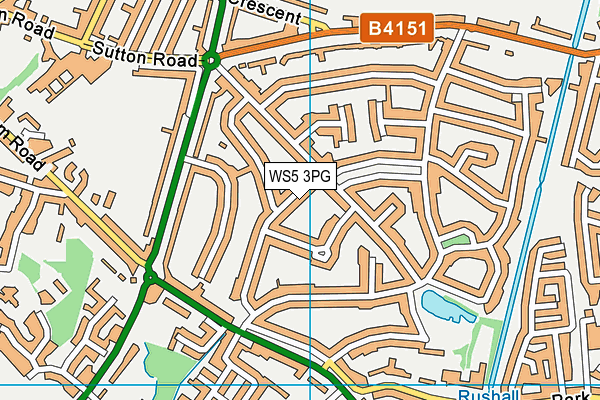 WS5 3PG map - OS VectorMap District (Ordnance Survey)