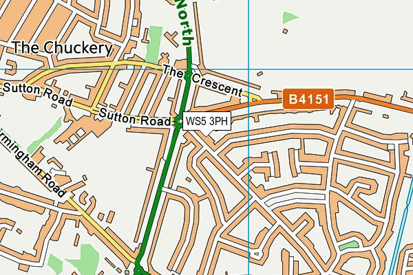 WS5 3PH map - OS VectorMap District (Ordnance Survey)