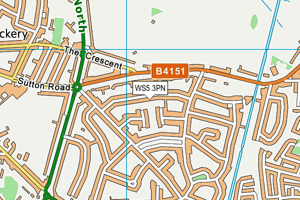 WS5 3PN map - OS VectorMap District (Ordnance Survey)