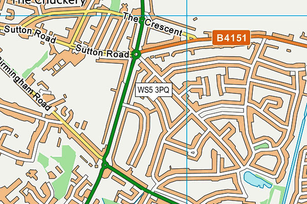 WS5 3PQ map - OS VectorMap District (Ordnance Survey)