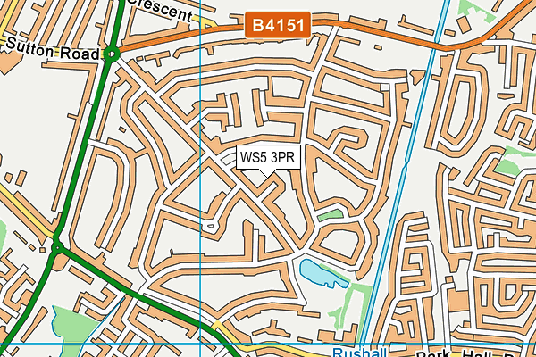 WS5 3PR map - OS VectorMap District (Ordnance Survey)