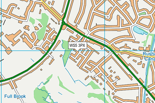 WS5 3PX map - OS VectorMap District (Ordnance Survey)