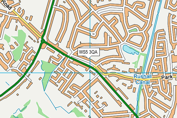 WS5 3QA map - OS VectorMap District (Ordnance Survey)
