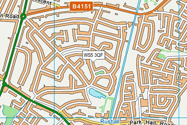 WS5 3QF map - OS VectorMap District (Ordnance Survey)