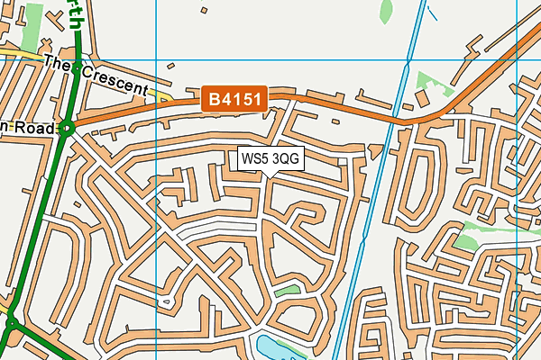 WS5 3QG map - OS VectorMap District (Ordnance Survey)