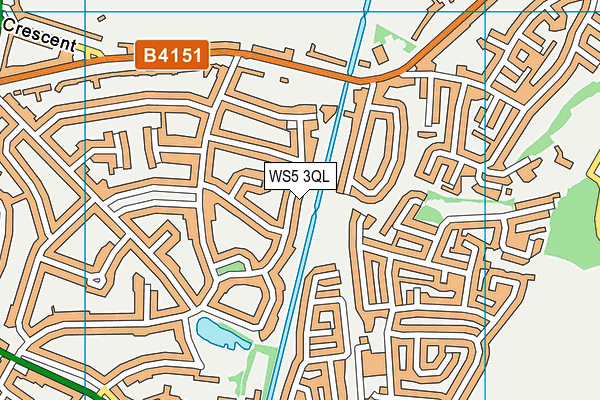 WS5 3QL map - OS VectorMap District (Ordnance Survey)
