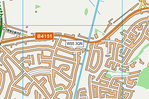 WS5 3QN map - OS VectorMap District (Ordnance Survey)