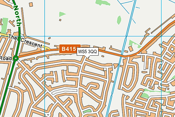 WS5 3QQ map - OS VectorMap District (Ordnance Survey)
