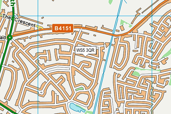 WS5 3QR map - OS VectorMap District (Ordnance Survey)