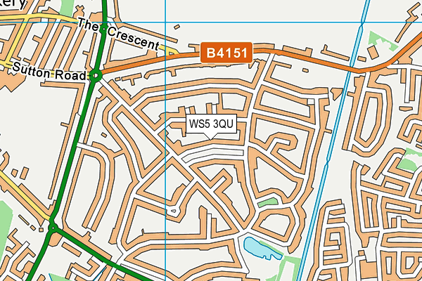 WS5 3QU map - OS VectorMap District (Ordnance Survey)