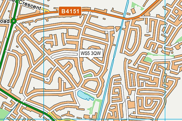 WS5 3QW map - OS VectorMap District (Ordnance Survey)