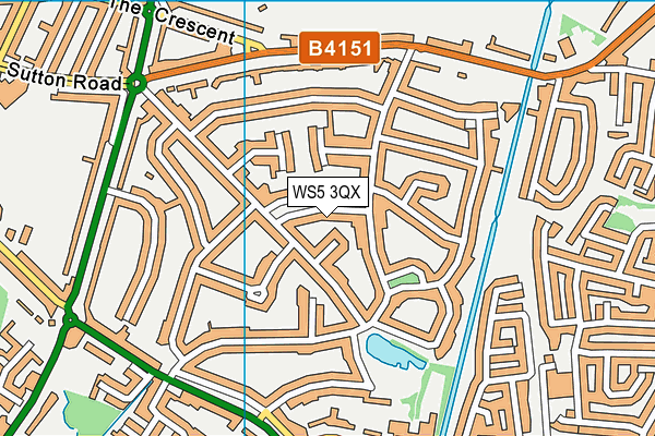 WS5 3QX map - OS VectorMap District (Ordnance Survey)