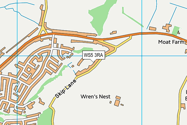 WS5 3RA map - OS VectorMap District (Ordnance Survey)