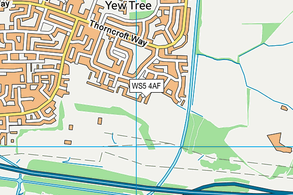 WS5 4AF map - OS VectorMap District (Ordnance Survey)