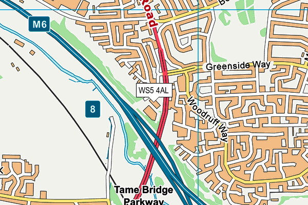 WS5 4AL map - OS VectorMap District (Ordnance Survey)