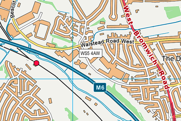 WS5 4AW map - OS VectorMap District (Ordnance Survey)