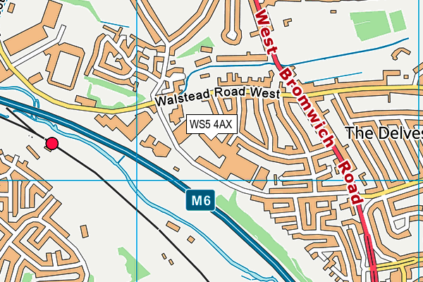 WS5 4AX map - OS VectorMap District (Ordnance Survey)