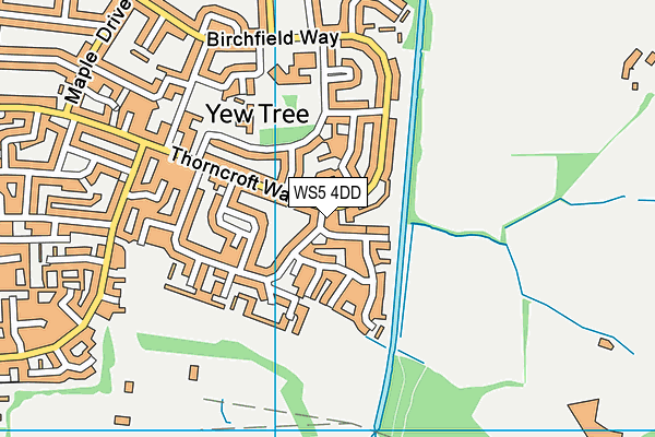 WS5 4DD map - OS VectorMap District (Ordnance Survey)