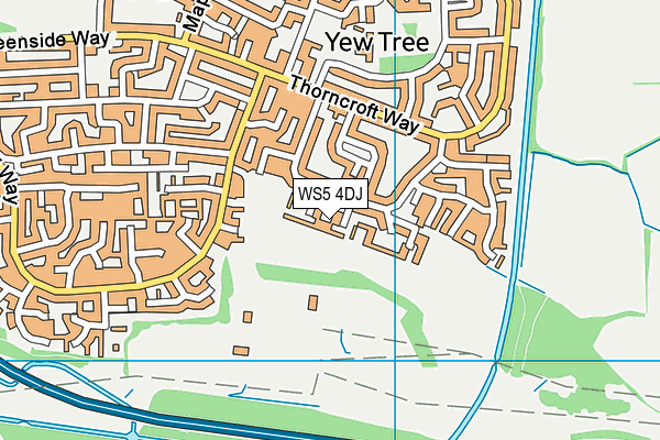 WS5 4DJ map - OS VectorMap District (Ordnance Survey)