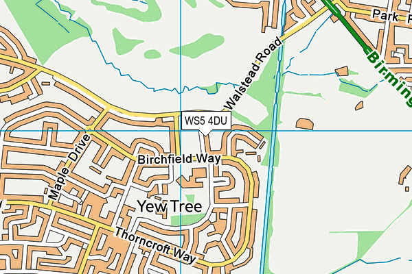 WS5 4DU map - OS VectorMap District (Ordnance Survey)