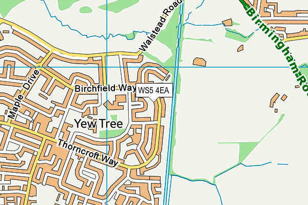 WS5 4EA map - OS VectorMap District (Ordnance Survey)