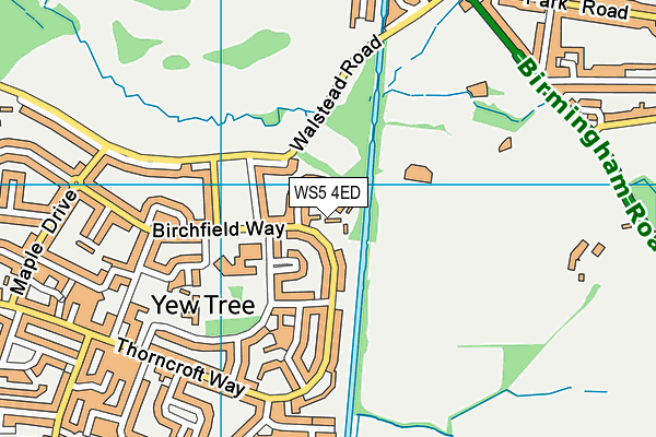 WS5 4ED map - OS VectorMap District (Ordnance Survey)