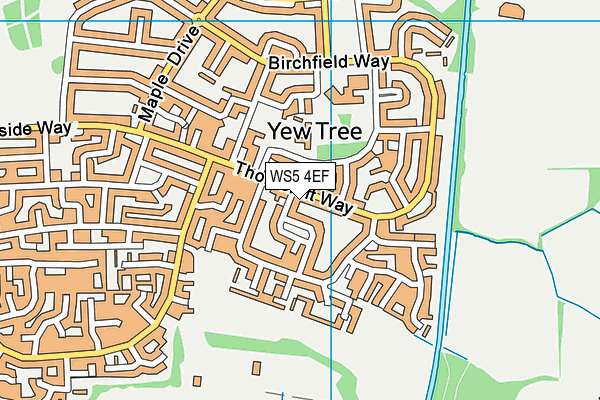 WS5 4EF map - OS VectorMap District (Ordnance Survey)
