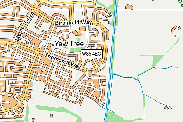 WS5 4EG map - OS VectorMap District (Ordnance Survey)