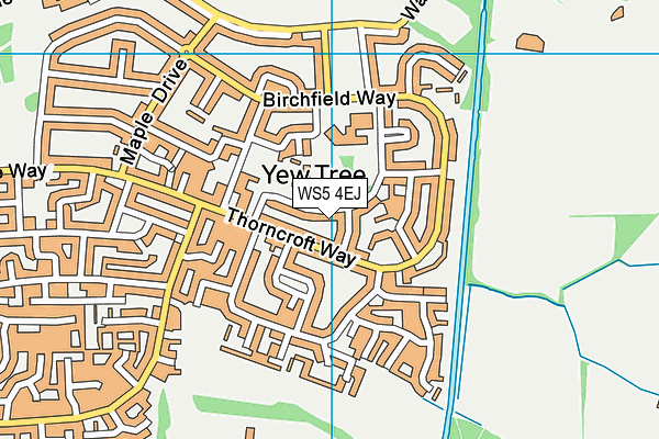WS5 4EJ map - OS VectorMap District (Ordnance Survey)