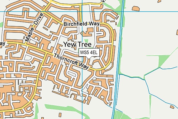 WS5 4EL map - OS VectorMap District (Ordnance Survey)