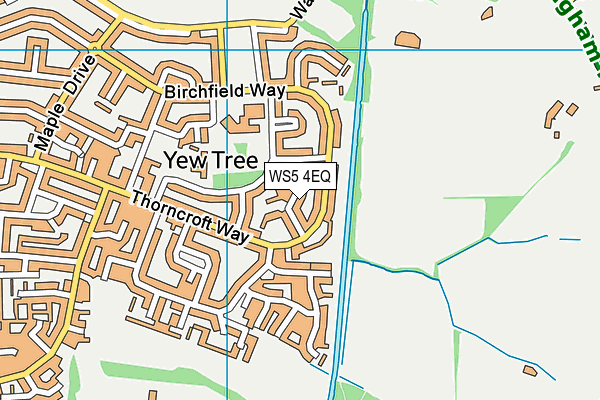 WS5 4EQ map - OS VectorMap District (Ordnance Survey)