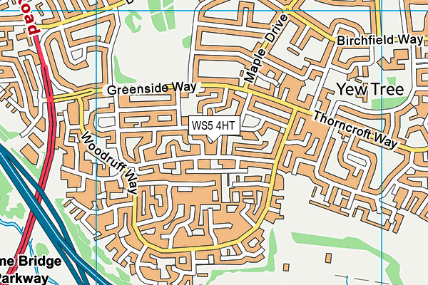 WS5 4HT map - OS VectorMap District (Ordnance Survey)