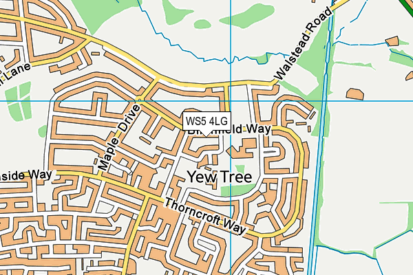 WS5 4LG map - OS VectorMap District (Ordnance Survey)