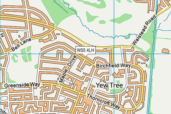 WS5 4LH map - OS VectorMap District (Ordnance Survey)