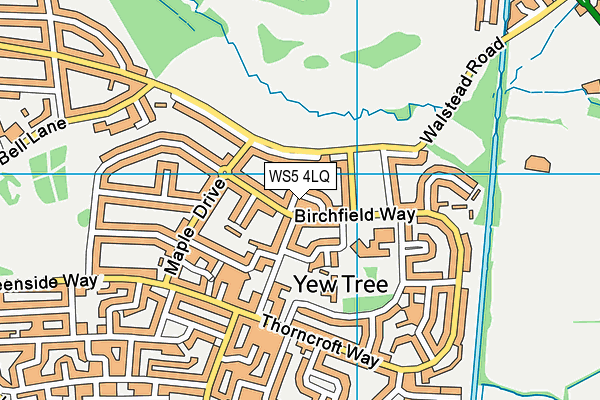 WS5 4LQ map - OS VectorMap District (Ordnance Survey)
