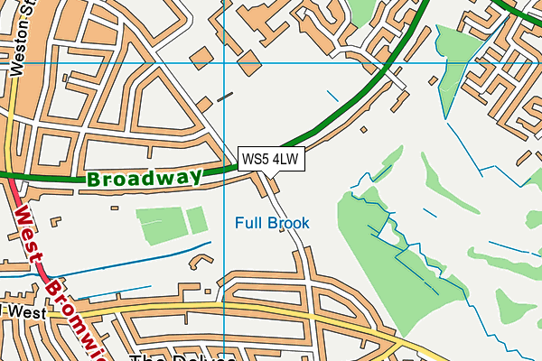 WS5 4LW map - OS VectorMap District (Ordnance Survey)