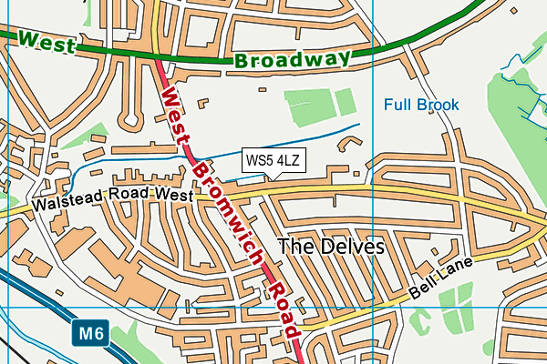 WS5 4LZ map - OS VectorMap District (Ordnance Survey)