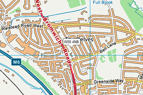 WS5 4NB map - OS VectorMap District (Ordnance Survey)