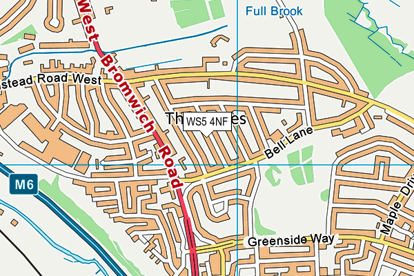 WS5 4NF map - OS VectorMap District (Ordnance Survey)