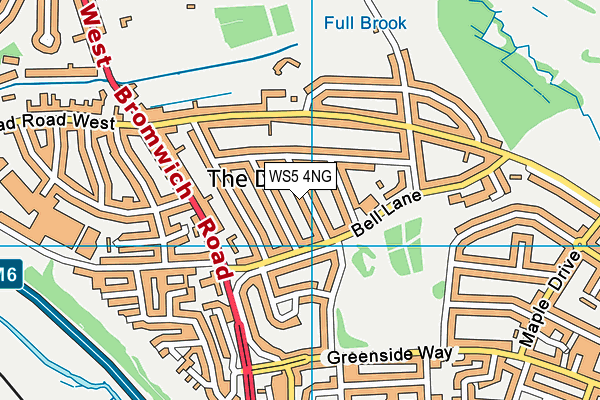 WS5 4NG map - OS VectorMap District (Ordnance Survey)