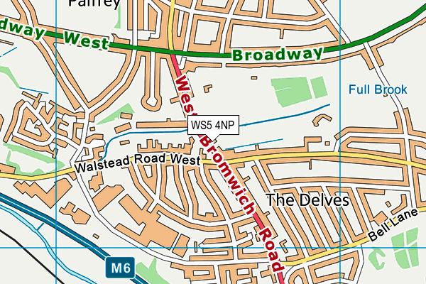 WS5 4NP map - OS VectorMap District (Ordnance Survey)