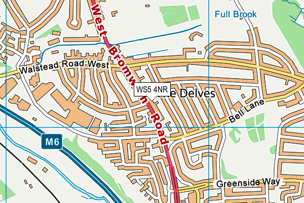 WS5 4NR map - OS VectorMap District (Ordnance Survey)