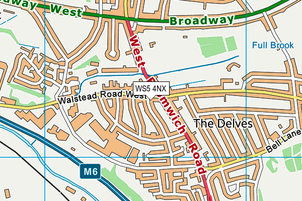 WS5 4NX map - OS VectorMap District (Ordnance Survey)