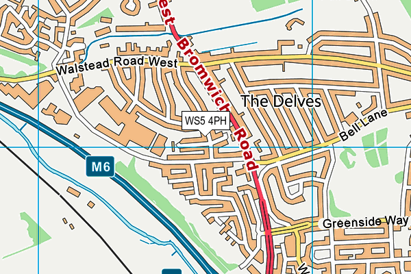 WS5 4PH map - OS VectorMap District (Ordnance Survey)