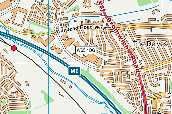 WS5 4QG map - OS VectorMap District (Ordnance Survey)
