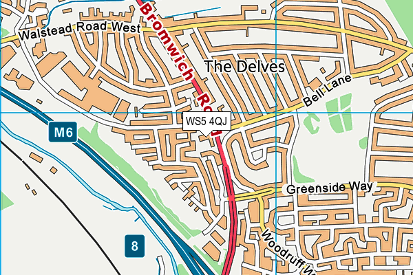 WS5 4QJ map - OS VectorMap District (Ordnance Survey)