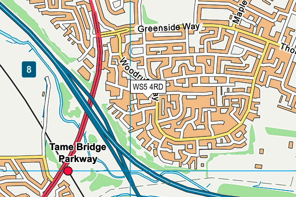 WS5 4RD map - OS VectorMap District (Ordnance Survey)