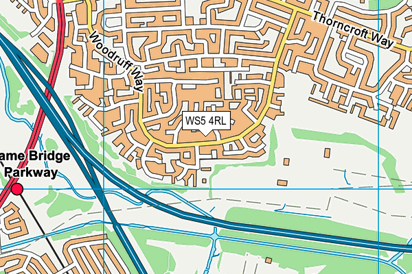 WS5 4RL map - OS VectorMap District (Ordnance Survey)