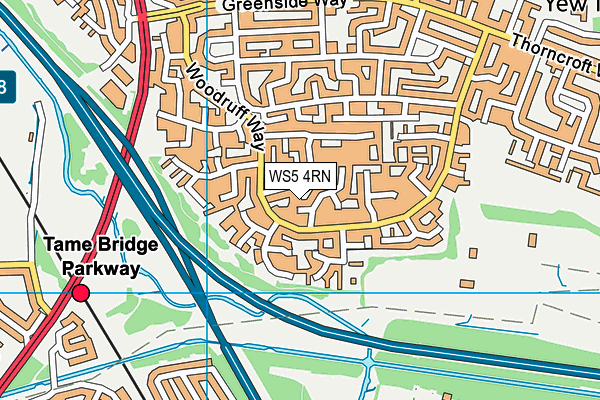 WS5 4RN map - OS VectorMap District (Ordnance Survey)